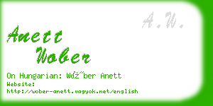 anett wober business card